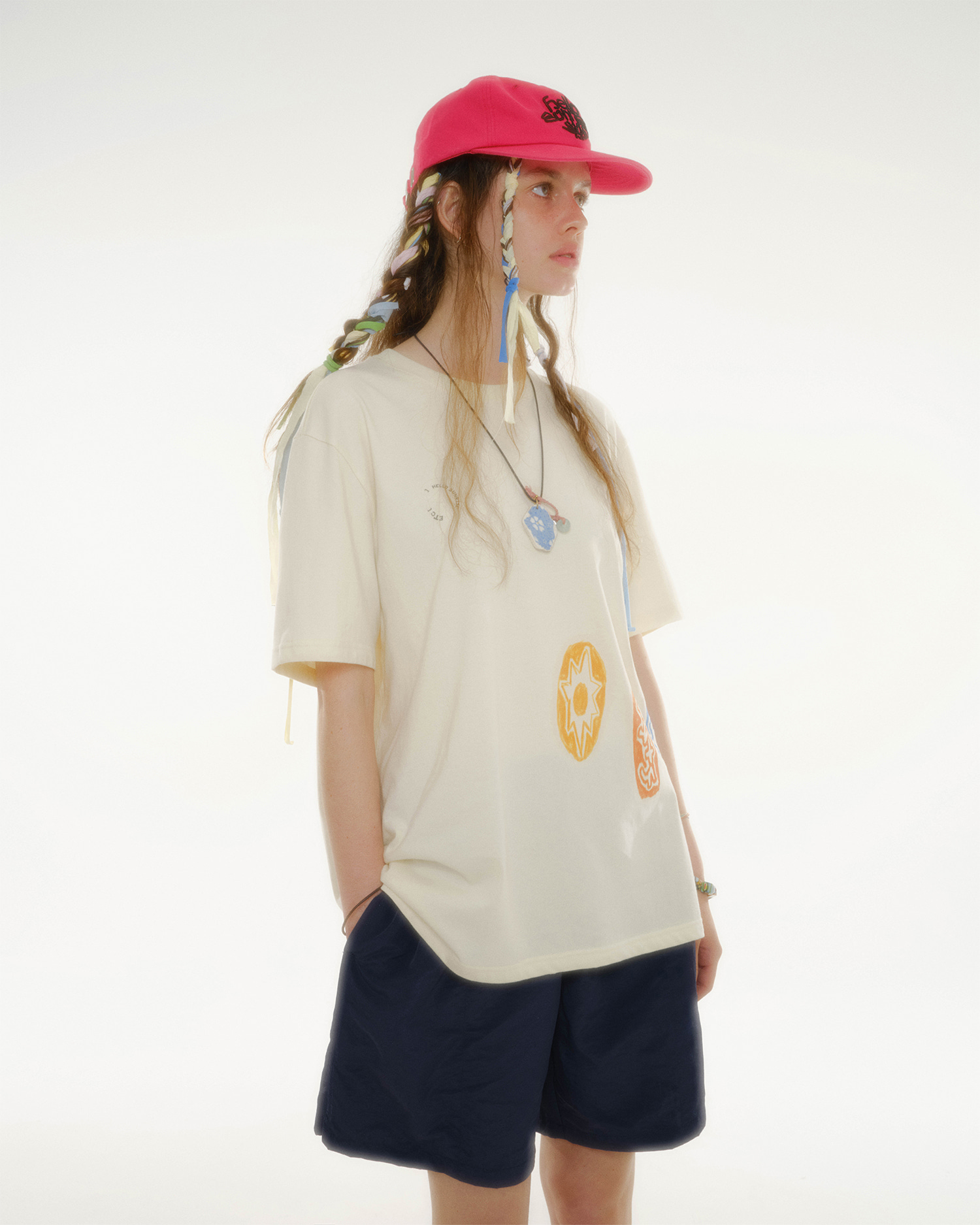 HELLO■HS x ETCblank Sunrise Dancing 6panel Cap_Cherry Red HS x ETCblank Sunrise Dancing 6panel Cap_Cherry Red - Hello