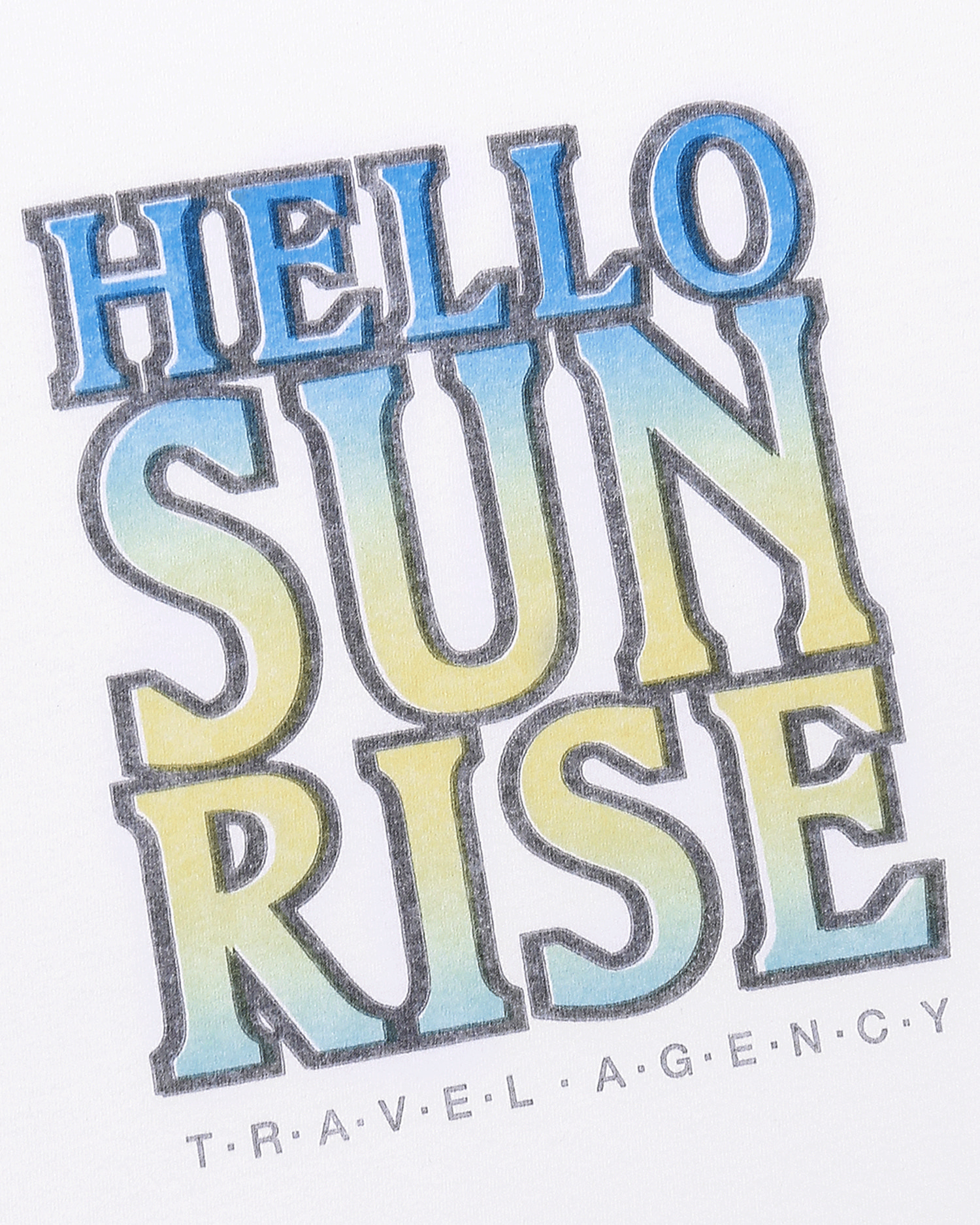 【HELLO SUNRISE】 Hello Sunrise Gradient Typo Tee /追跡付 HELLO SUNRISE】 Hello Sunrise Gradient Typo Tee /追跡付