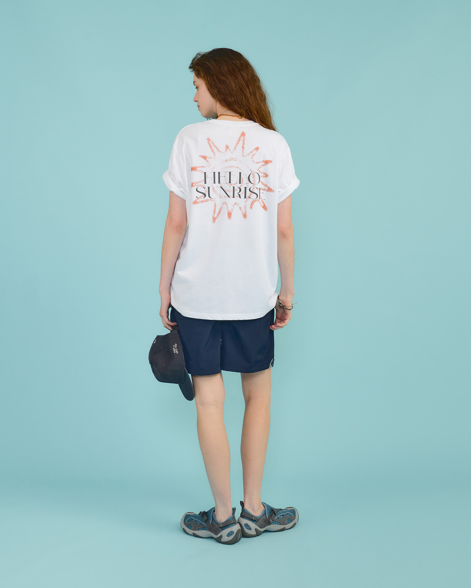 【HELLO SUNRISE】 HS Sunburst Icon Tee / 追跡付 HS Sunburst Icon Tee _White - Hello Sunrise