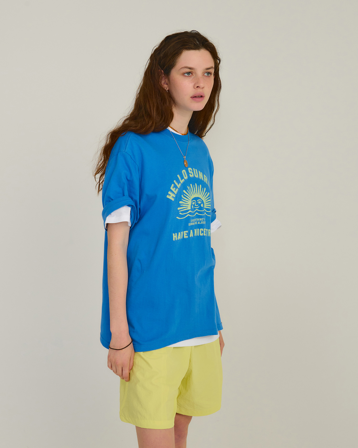 Tシャツ・カットソー [HELLO SUNRISE] HS Arch Logo Baby Tee HELLO SUNRISE] HS Arch Logo Baby Tee