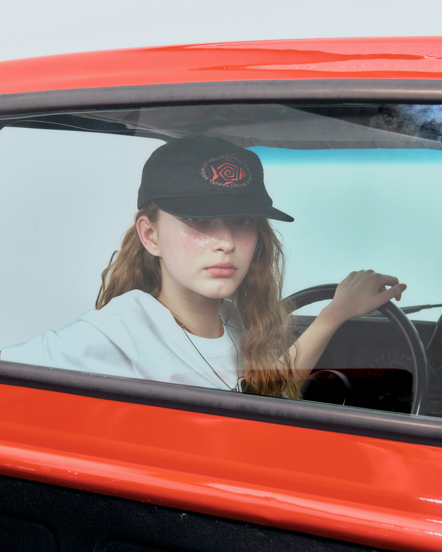 Fish Oval Logo Relaxed Fit 6P Cap_Black - Hello Sunrise