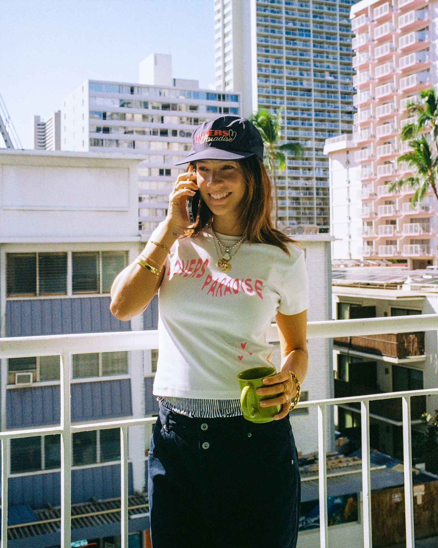 【Hello Sunrise】HS x SG Lovers Relaxed Fit 5panel Cap HS x SG Lovers Relaxed Fit 5panel Cap_Navy - Hello Sunrise