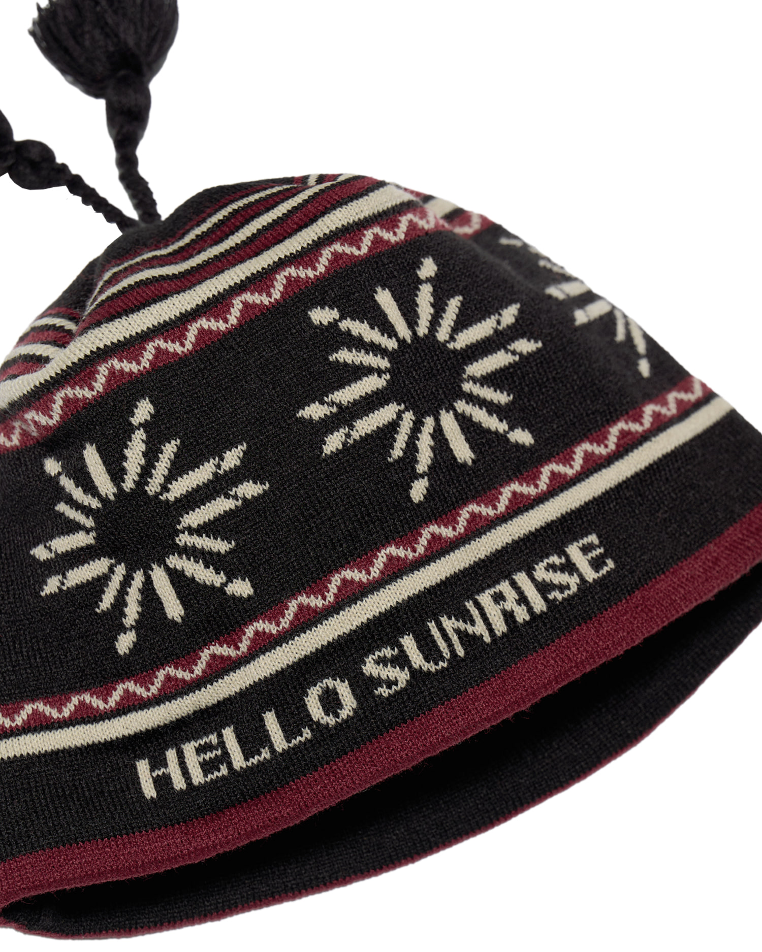 【HELLO SUNRISE】 HS Symbol Tassel beanie / 追跡付 9010aa26fdc2e1709c8241d0fbff17