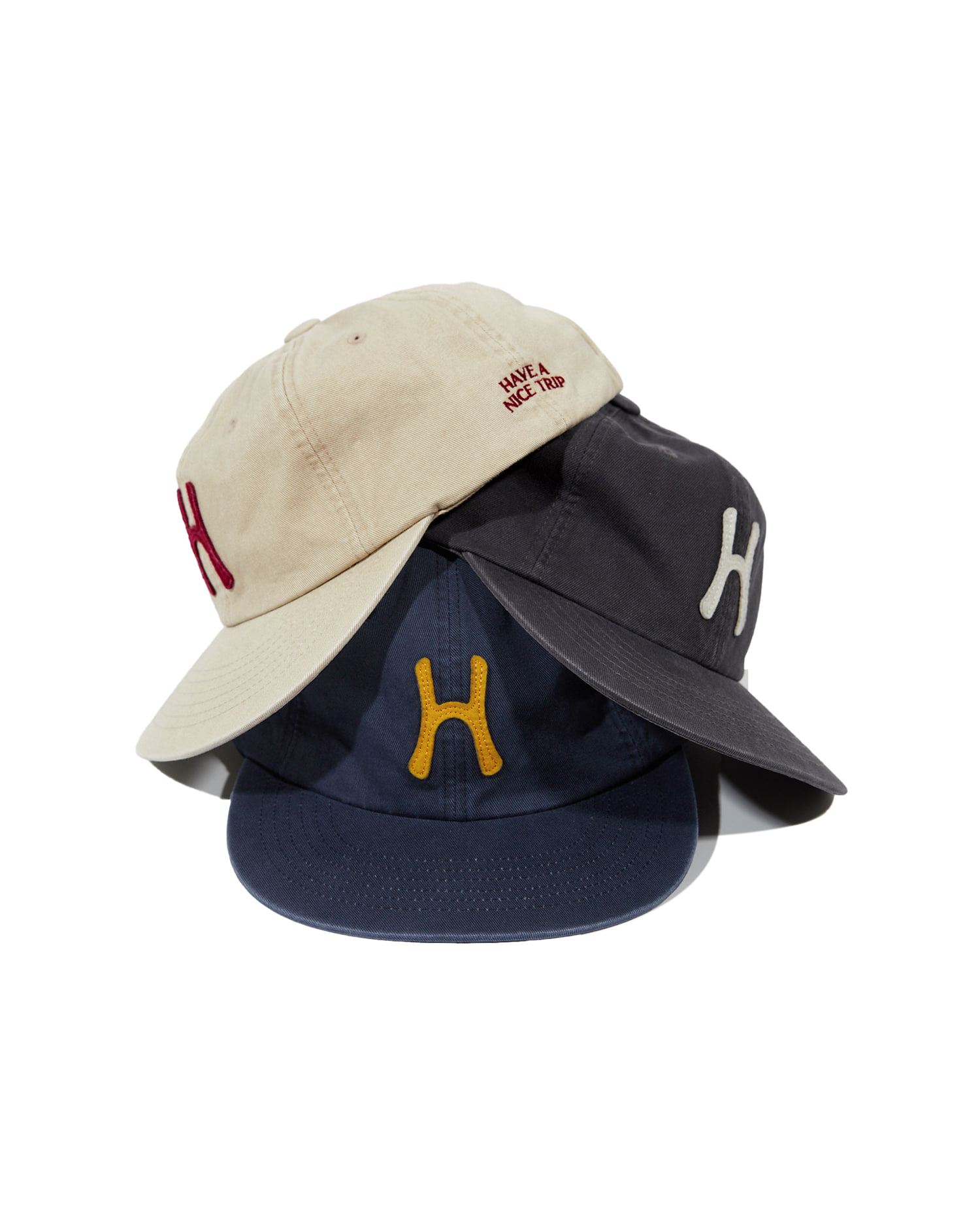 【HELLO SUNRISE】H Logo Cotton Relaxed Fit 6Panel Cap★3色★ H Logo Cotton Relaxed Fit 6Panel Cap_Beige - Hello Sunrise