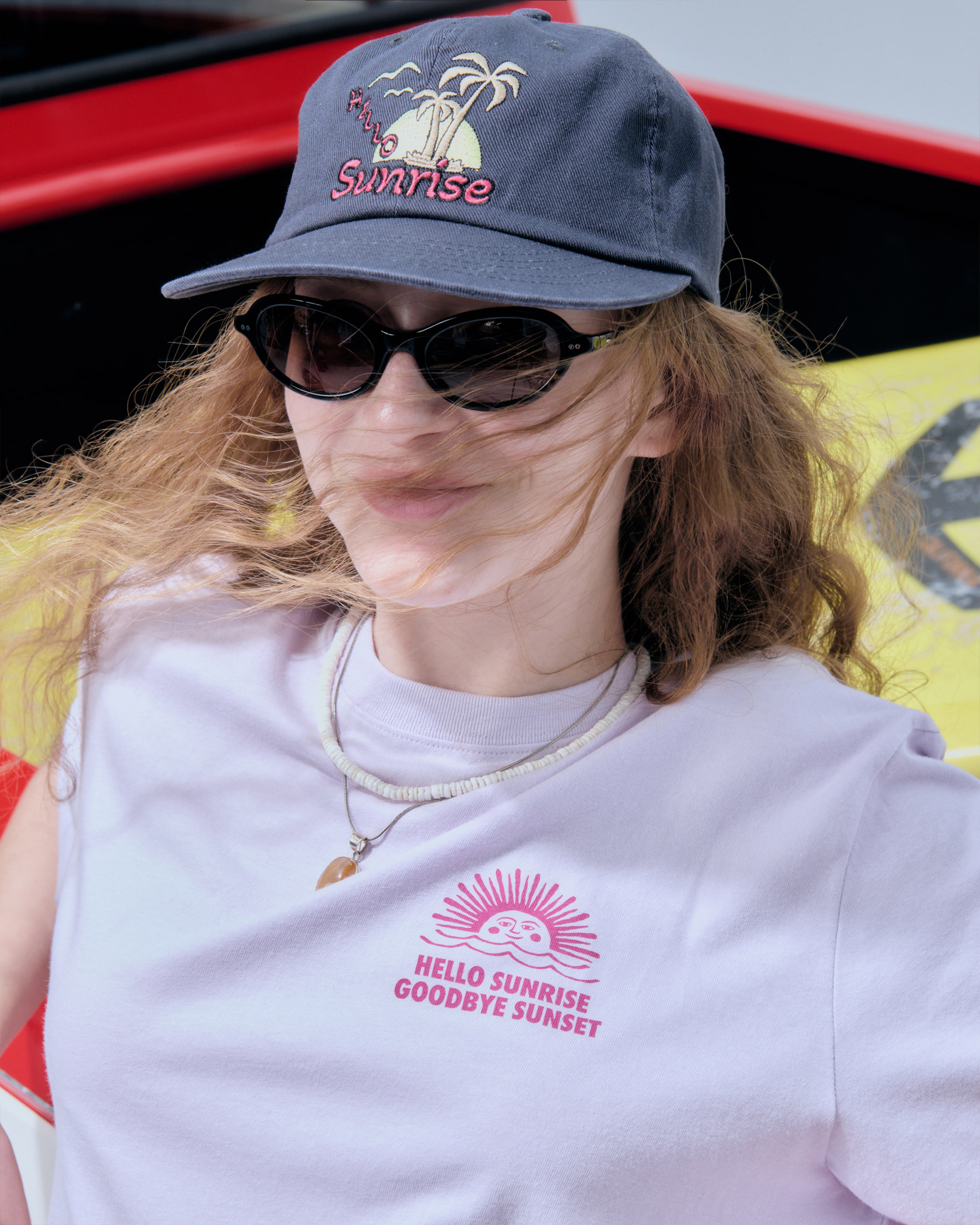 【HELLO SUNRISE】 90s Logo Tee /追跡付 90s Logo Tee_Light Purple - Hello Sunrise