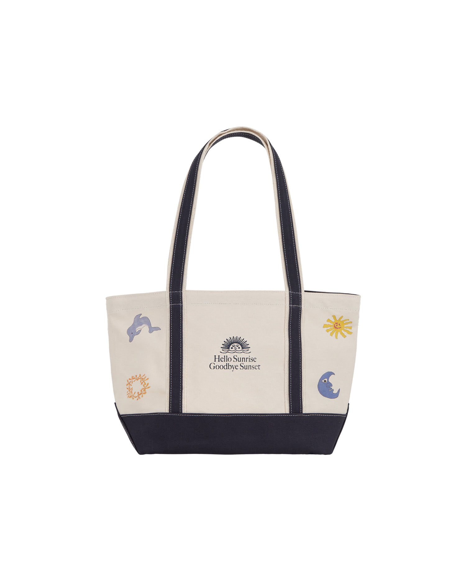 【HELLO SUNRISE】 HS x Hank Canvas Tote Bag /追跡付 HS x Hank Canvas Tote Bag_Navy - Hello Sunrise