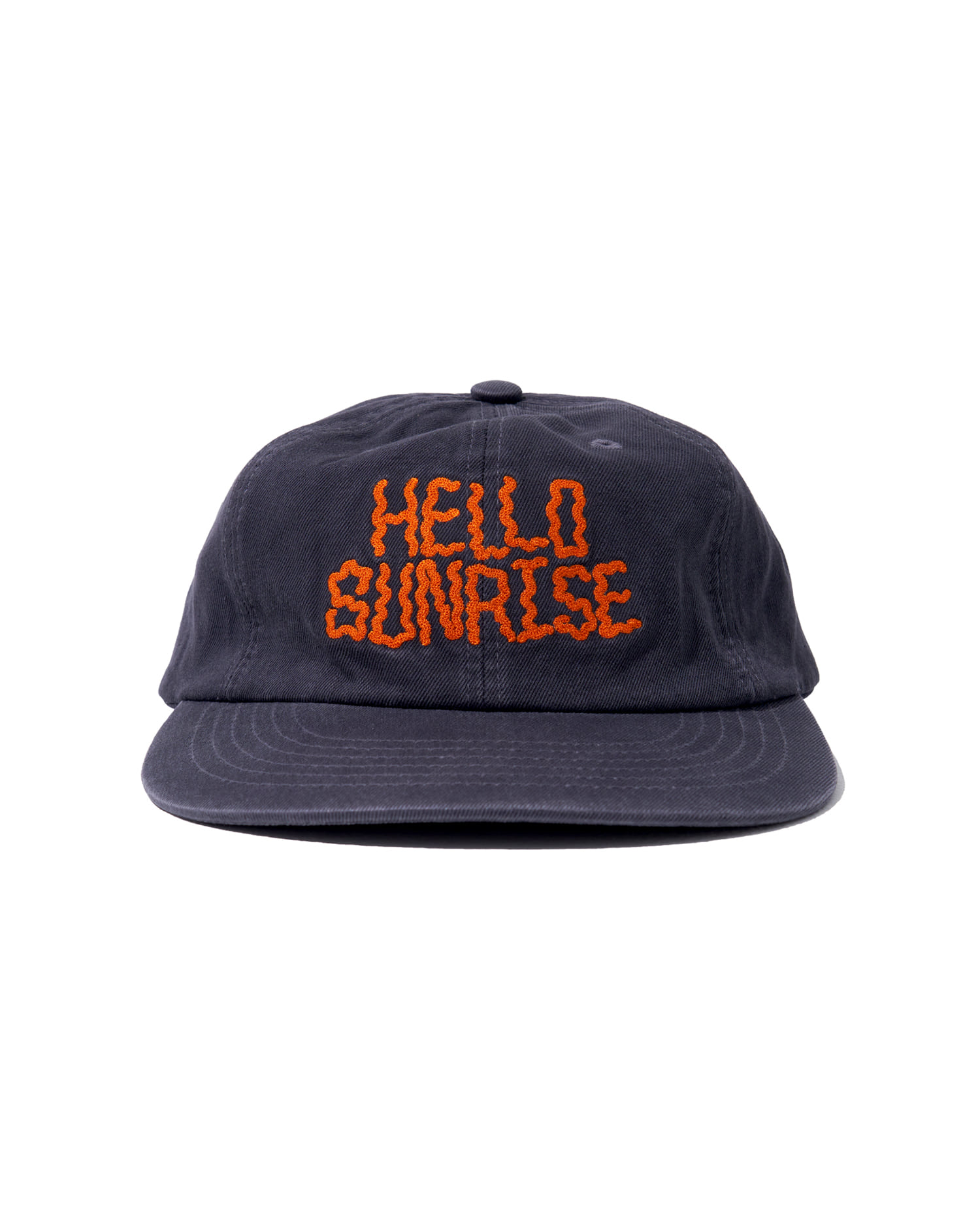 【Hello Sunrise】Washed Doodle Typo Relaxed Fit 6Panel Cap Washed Doodle Typo Relaxed Fit 6Panel Cap_Charcoal - Hello