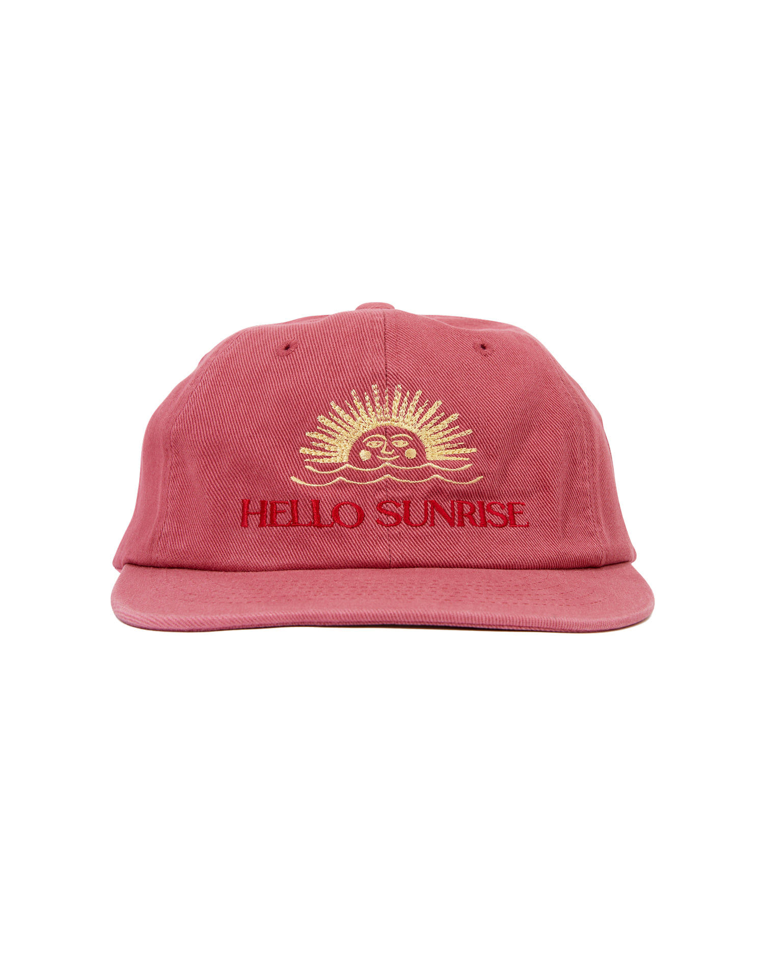 HELLO■Washed Two Tone Logo 6panel Cap_Pink Washed Two Tone Logo 6panel Cap_Pink - Hello Sunrise