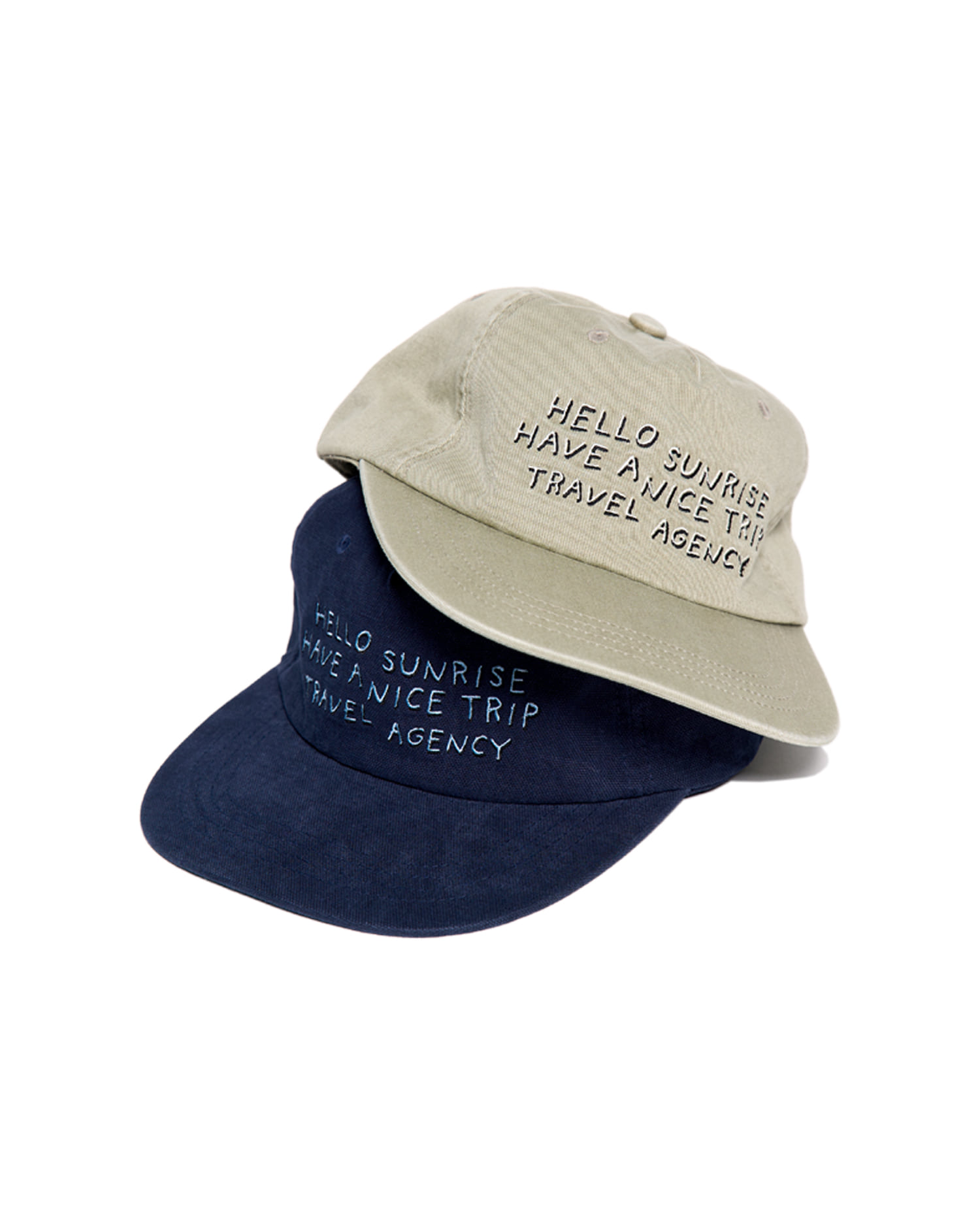 ★Hello Sunrise★ Washed Doodle Typo 5Panel Cap Washed Doodle Typo 5Panel Cap_Khaki - Hello Sunrise