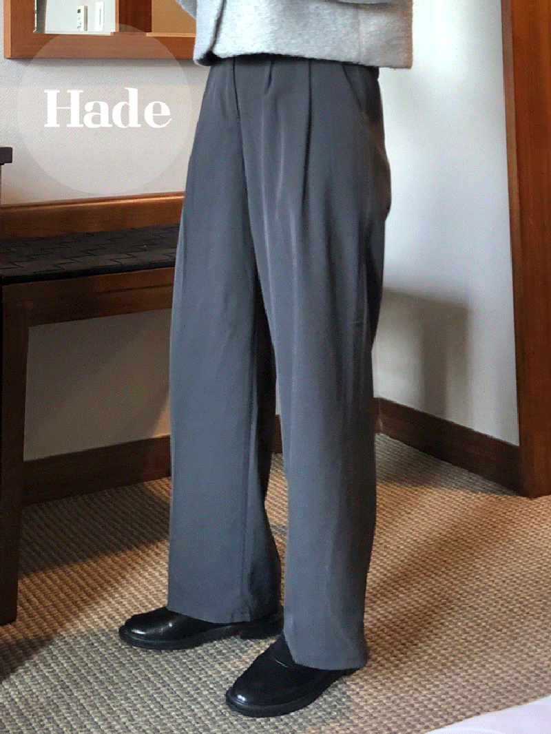 #Hade, [무료배송] 인생핏 속기모 핀턱 슬랙스 (3 color)