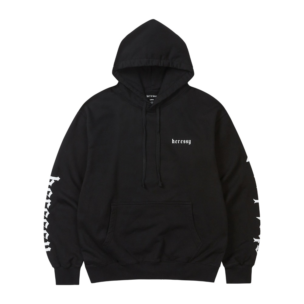 HERESSY SKATEBOARD HOODIE BLACK