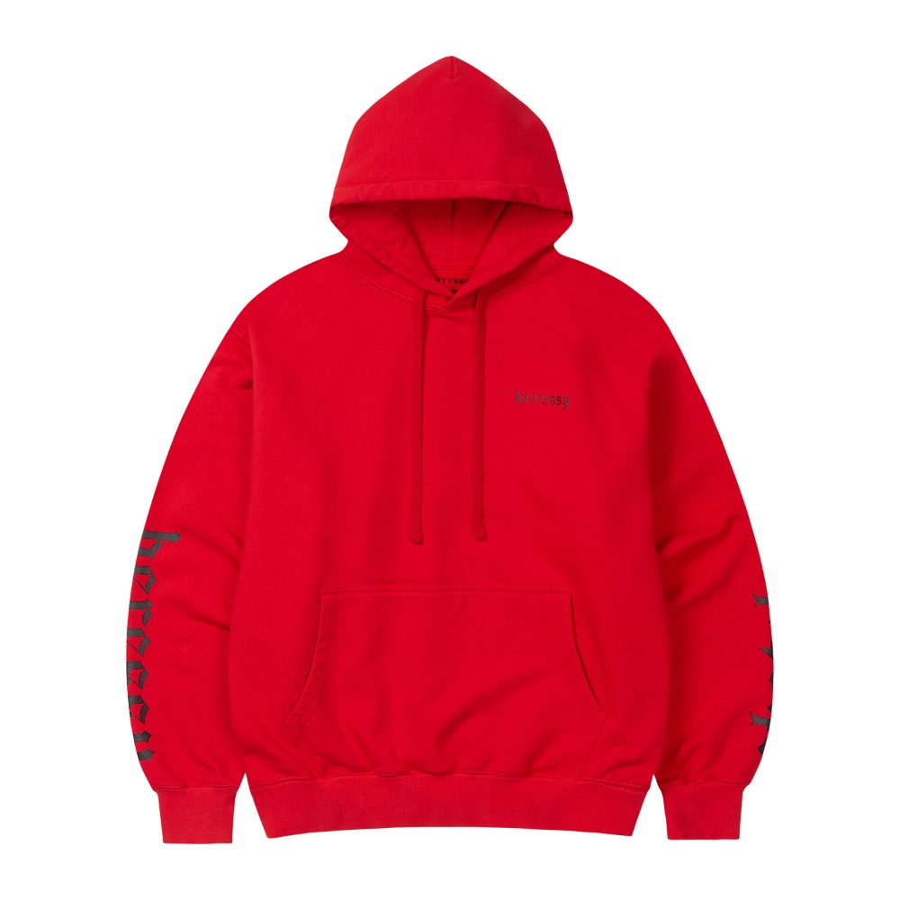 HERESSY SKATEBOARD HOODIE RED