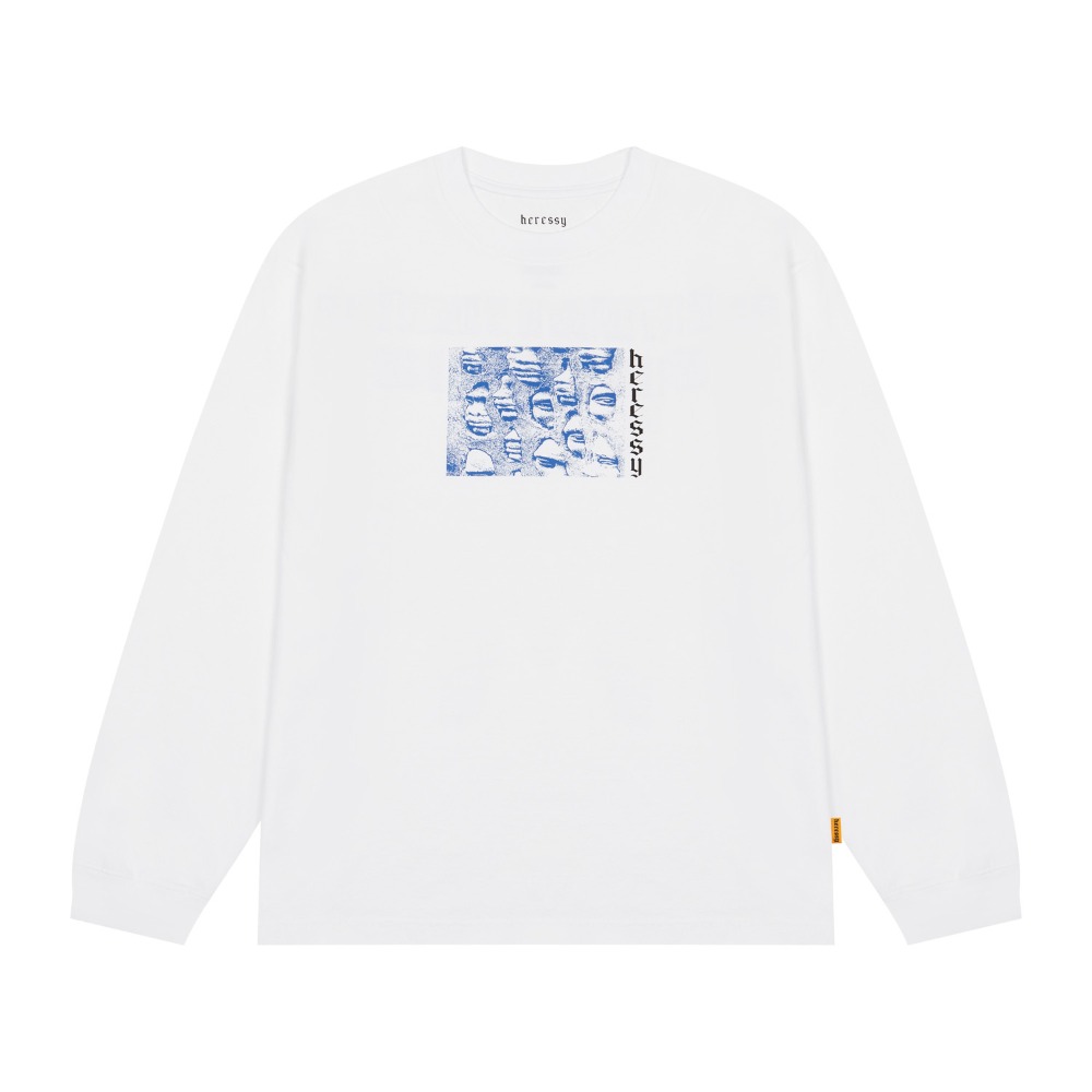 BLOCK FACE LONGSLEEVE WHITE