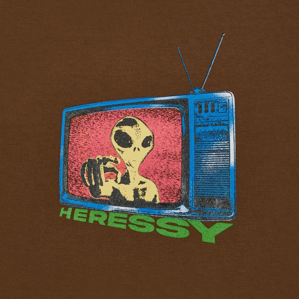 ALIEN TV TEE BROWN