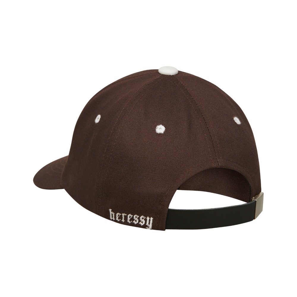 H LOGO 6PANEL CAP BROWN