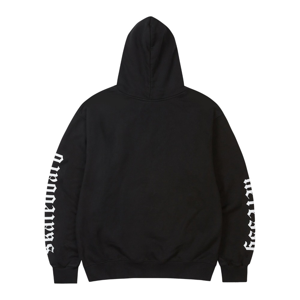 HERESSY SKATEBOARD HOODIE BLACK