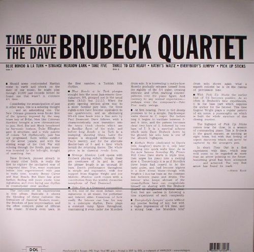 [수입] Dave Brubeck Quartet  - Time Out 픽처 디스크 LP 미개봉 신품