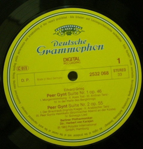 Grieg/Sibelius- Peer Gynt Suites 1&amp;2/Pelleas et Melisande- Karajan 중고 수입 오리지널 아날로그 LP