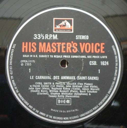 Saint-Saens- Carnival of the Animals 외- Smith/Sellick 중고 수입 오리지널 아날로그 LP