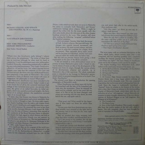 R.Strauss- Also Sprach Zarathustra- Bernstein (오리지널 미개봉반) 중고 수입 오리지널 아날로그 LP