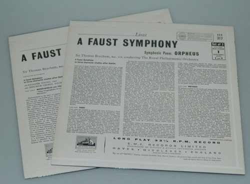 Liszt - Faust Symphony 外 - Thomas Beecham 2LP