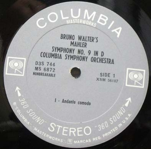 Mahler- Syphony No.9/ The song of the Earth - Brurno Walter (3LP Box) 중고 수입 오리지널 아날로그 LP