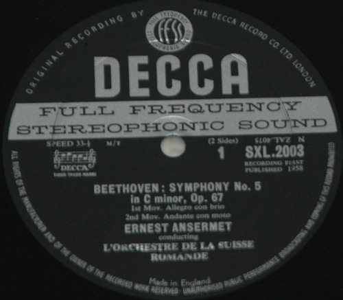 Beethoven - Symphony No.5/ Egmont Overture- Ernest Ansermet