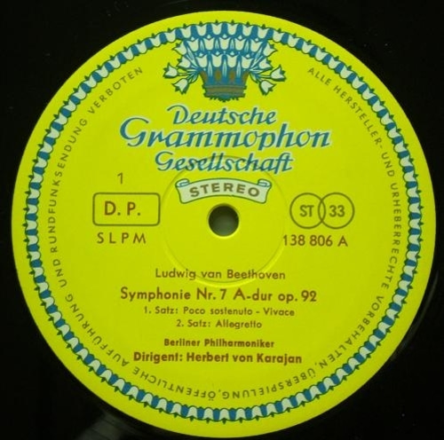 Beethoven-Symphony No.7 - Karajan 중고 수입 오리지널 아날로그 LP