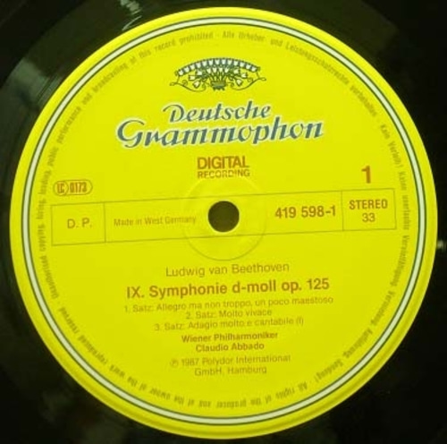 Beethoven-Symphony No.9-Abbado 중고 수입 오리지널 아날로그 LP