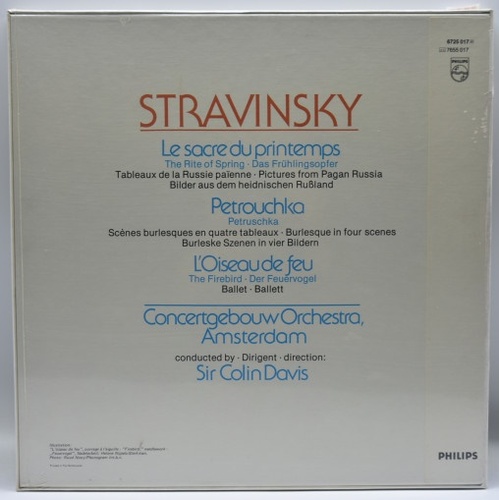 Stravinsky - Firebird/Petrouchka/Le sacre du printemps - Colin Davis 3LP 오리지널 미개봉