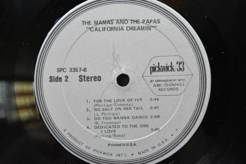 The Mamas&amp; The Papas - California Dreamin ㅡ 중고 수입 오리지널 아날로그 LP