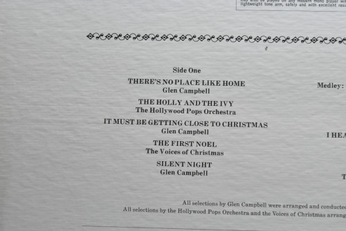 Glen Campbell And The Hollywood Pops Orchestra [글렌 캠벨] - Christmas With Glen Campbell ㅡ 중고 수입 오리지널 아날로그 LP