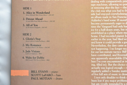 Bill Evans [빌 에반스] - More From The Vanguard - 중고 수입 오리지널 아날로그 LP