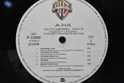 a-ha [아하] ‎- Scoundrel Days - 중고 수입 오리지널 아날로그 LP