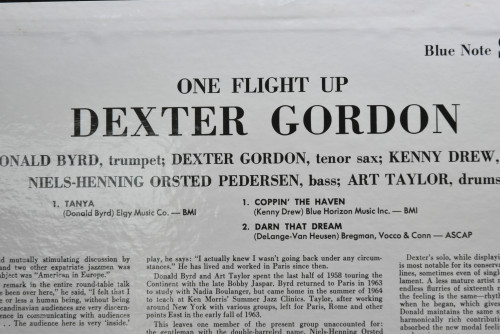 Dexter Gordon [덱스터 고든] - One Flight Up - 중고 수입 오리지널 아날로그 LP