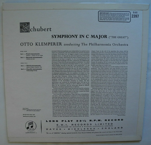 Schubert - Symphony No.9 &quot; The Great&quot;  - Otto Klemperer