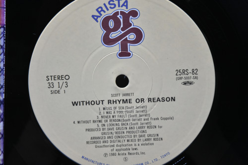 Scott Jarrett [스콧 자렛] - Without Rhyme Or Reason ㅡ 중고 수입 오리지널 아날로그 LP