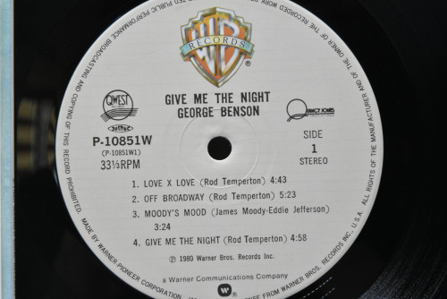 George Benson [조지 벤슨] - Give Me The Night ㅡ 중고 수입 오리지널 아날로그 LP