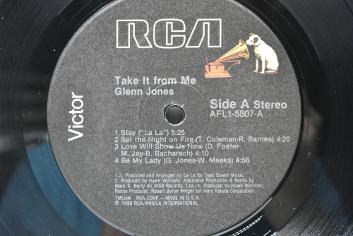 Glenn Jones [글렌 존스] - Take It From Me ㅡ 중고 수입 오리지널 아날로그 LP