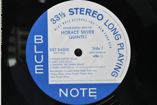 The Horace Silver Quintet [호레이스 실버] ‎- Finger Poppin&#039; With The Horace Silver Quintet - 중고 수입 오리지널 아날로그 LP