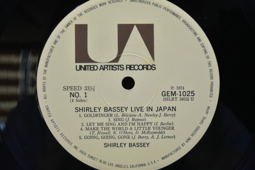 Shirley Bassey [셜리 배시] - Live In Japan - 중고 수입 오리지널 아날로그 LP