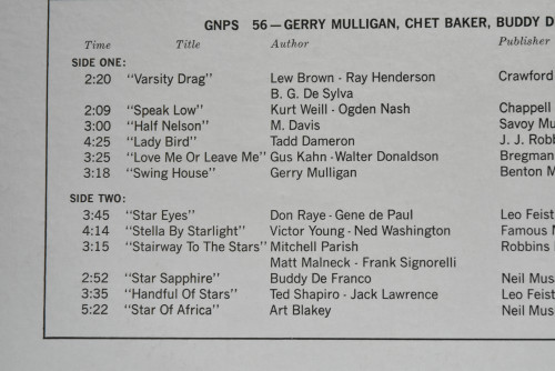 Gerry Mulligan With Chet Baker Special Added Attraction! Buddy DeFranco And His Quartet With Voices ‎- Gerry Mulligan With Chet Baker Special Added Attraction! Buddy DeFranco And His Quartet With Voices - 중고 수입 오리지널 아날로그 LP