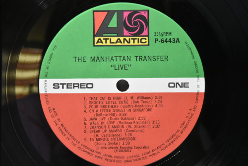 The Manhattan Transfer [맨하탄 트랜스퍼] - Live ㅡ 중고 수입 오리지널 아날로그 LP