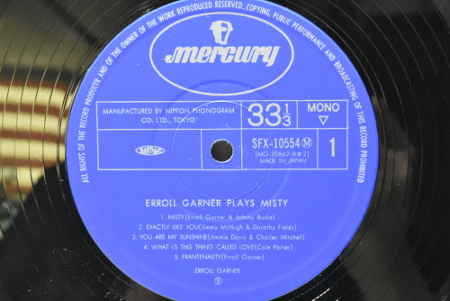 Erroll Garner [에롤 가너] ‎- Erroll Garner Plays Misty - 중고 수입 오리지널 아날로그 LP