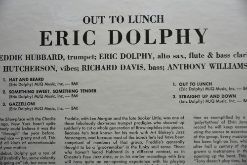 Eric Dolphy [에릭 돌피] ‎- Out To Lunch! - 중고 수입 오리지널 아날로그 LP