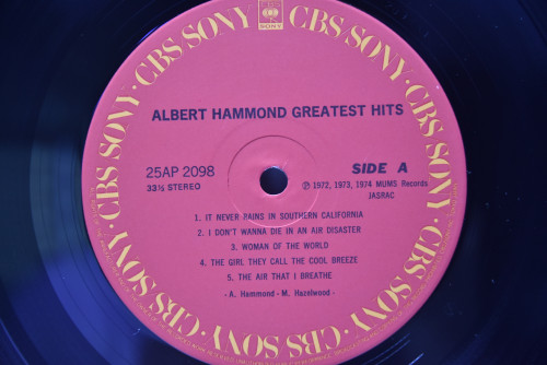 Albert Hammond [알버트 하몬드] - Greatest Hits ㅡ 중고 수입 오리지널 아날로그 LP