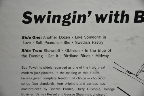 Bud Powell [버드 파웰]‎ - Swingin&#039; With Bud - 중고 수입 오리지널 아날로그 LP