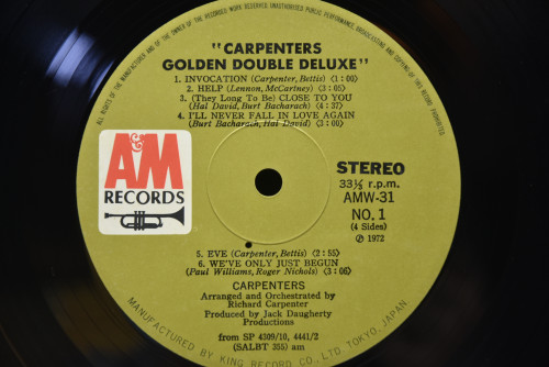 Carpenters [카펜터스] - Goldden Double Deluxe ㅡ 중고 수입 오리지널 아날로그 LP