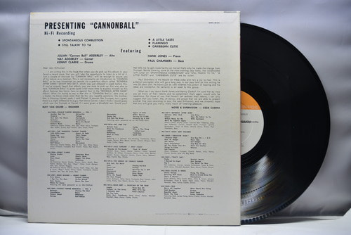 Cannonball Adderley [캐논볼 애덜리]‎ - Presenting &quot;Cannonball&quot; - 중고 수입 오리지널 아날로그 LP