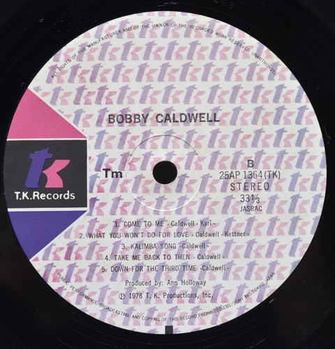 Bobby Caldwell [바비 콜드웰] - Evening Scandal ㅡ 중고 수입 오리지널 아날로그 LP